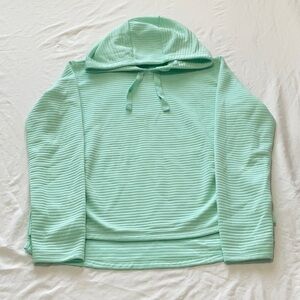 Athletic Works Green Cowl Neck Sweater with Ribbed Texture